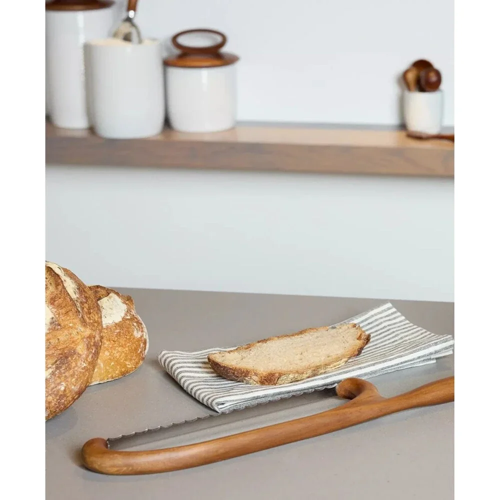 Nambé x Tom Papa Breaking Bread 17-Inch Serrated Bread Knife Open Box